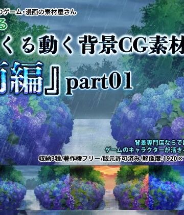 背景専門店みにくる★みにくる動く背景CG素材集『雨編』part01[全年齢向け]