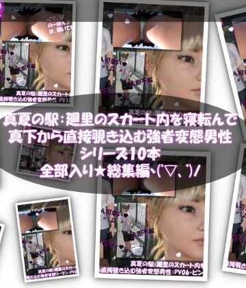 Libido-Labo★真夏の駅:廻里のスカート内を寝転んで真下から直接覗き込む強者変態リーマン・のーぱん含むシリーズ10本全部入りお得な★総集編[3DCG]