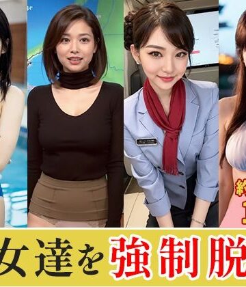 AIで絶世の美女を作る★【約60分】『美女達を強●脱衣』静寂を切り裂く指先、暴かれる秘密 -AIで描く究極の美女達-[イラスト・CG集]