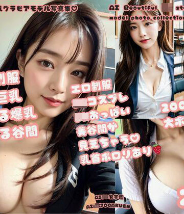 AIJK女学園★AI美女JK風グラビアモデル写真集 2巻 乱れる制服 はずむ巨乳 はじける爆乳 はだける谷間 エロ制服 JKコスプレ[イラスト・CG集]