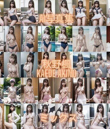 Premium AI Girls★AI写真集 秋野楓 Kaede Akino ミックス[制服]