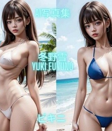 Premium AI Girls★AI写真集 冬野雪 Yuki Fuyuno ビキニ[処女]